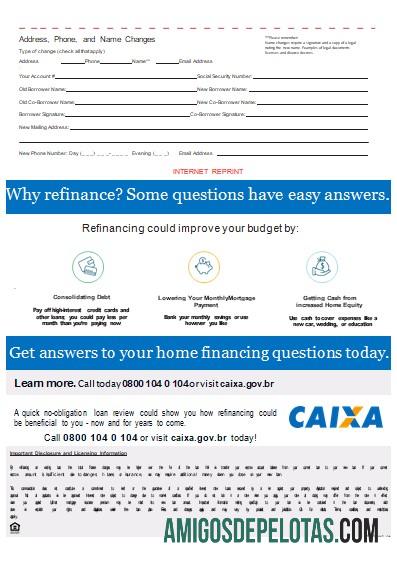 Extrato de hipoteca do Banco Caixa Brasil, 3 páginas, 3 Scr amostra